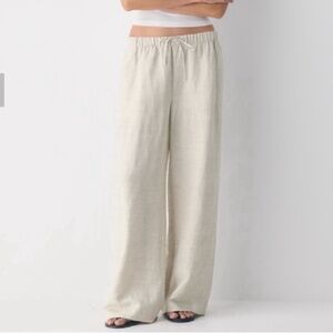 Aritzia cruise linen lodge pant in undyed ecru
